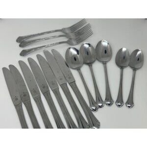 VTG Pfaltzgraff Jamestown Stainless Steel Flatware Set-of-15 Knives Spoons Forks